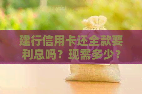 建行信用卡还全款要利息吗？现需多少？