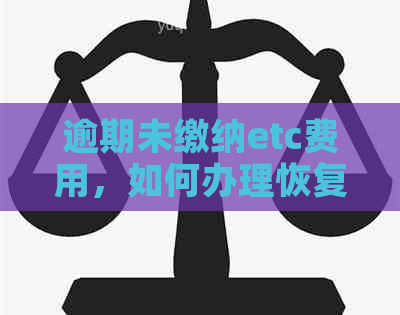 逾期未缴纳etc费用，如何办理恢复通行？各地区解决方案全面解析