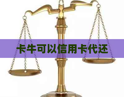 卡牛可以信用卡代还