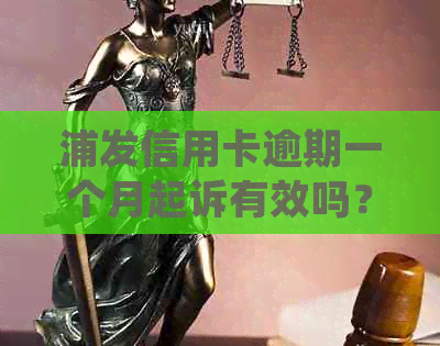 浦发信用卡逾期一个月起诉有效吗？逾期一个月后如何处理和协商还款？