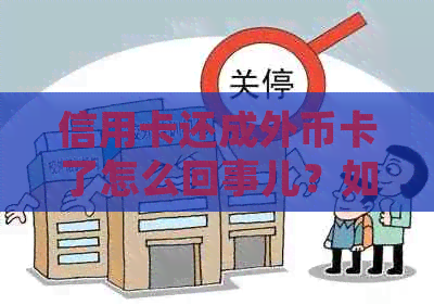 信用卡还成外币卡了怎么回事儿？如何处理？