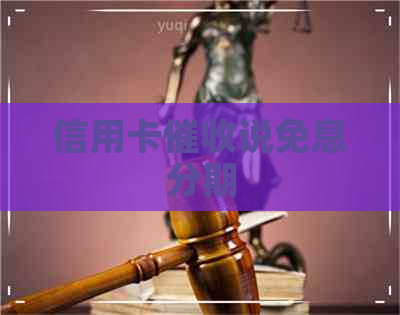 信用卡说免息分期