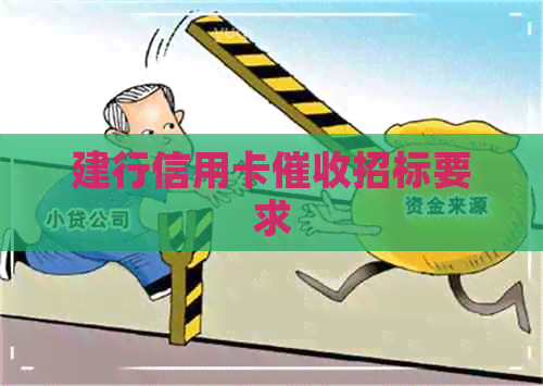 建行信用卡招标要求