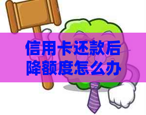 信用卡还款后降额度怎么办