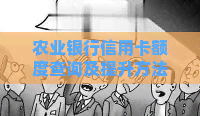 农业银行信用卡额度查询及提升方法