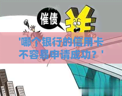 '哪个银行的信用卡不容易申请成功？'
