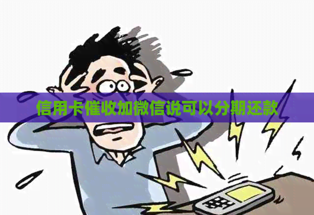 信用卡加微信说可以分期还款