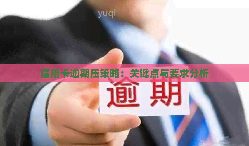 信用卡逾期压策略：关键点与要求分析