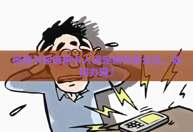 信用卡起诉用卡人满足条件怎么办，如何办理？