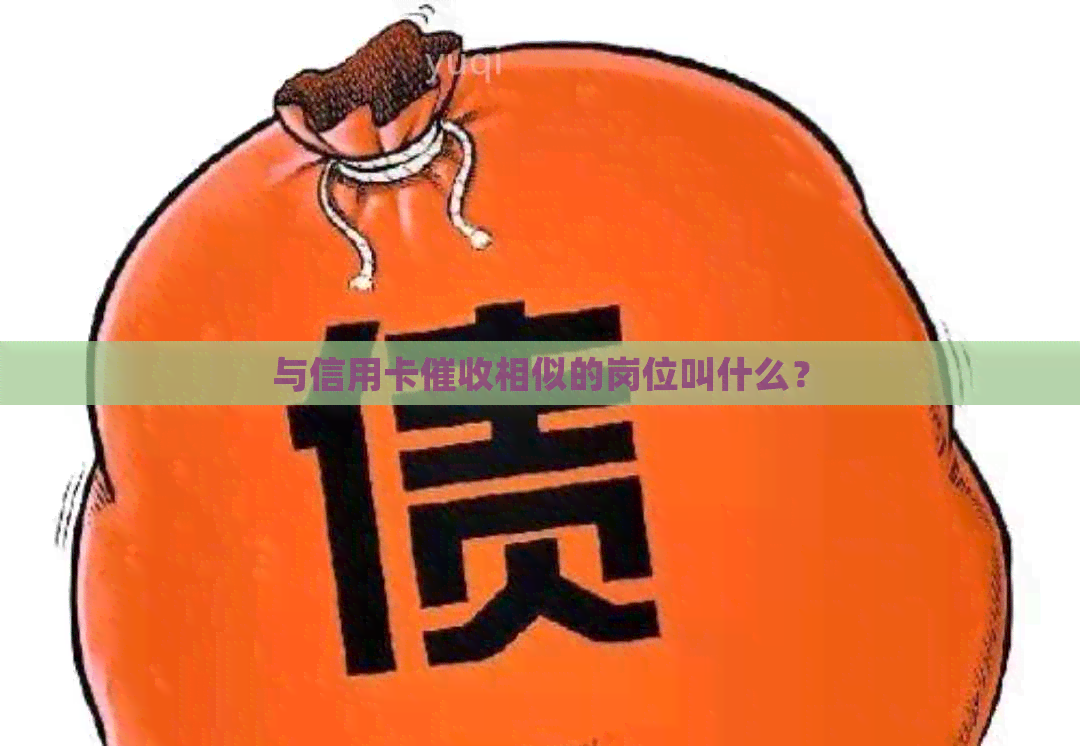 与信用卡相似的岗位叫什么？