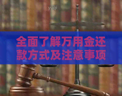 全面了解万用金还款方式及注意事项，助您轻松完成还款