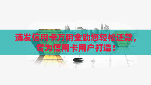 浦发信用卡万用金助您轻松还款，专为信用卡用户打造！