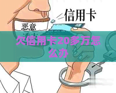 欠信用卡20多万怎么办