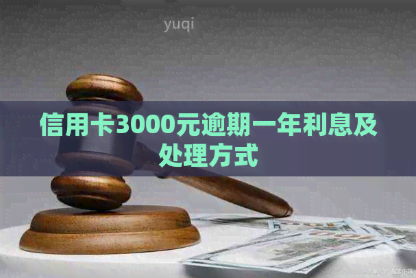 信用卡3000元逾期一年利息及处理方式