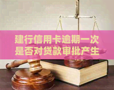 建行信用卡逾期一次是否对贷款审批产生影响：关键因素与影响深度解析