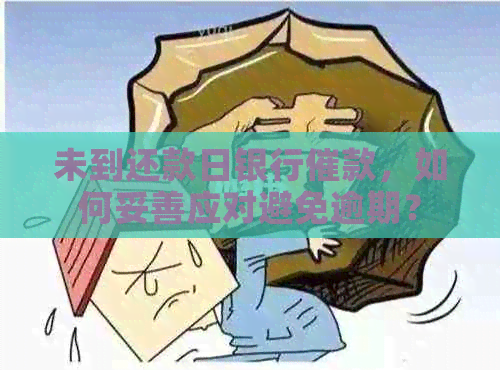 未到还款日银行催款，如何妥善应对避免逾期？