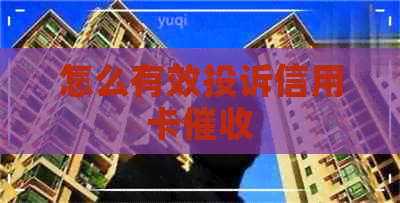 怎么有效投诉信用卡