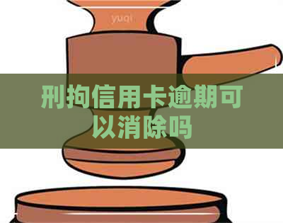 刑拘信用卡逾期可以消除吗