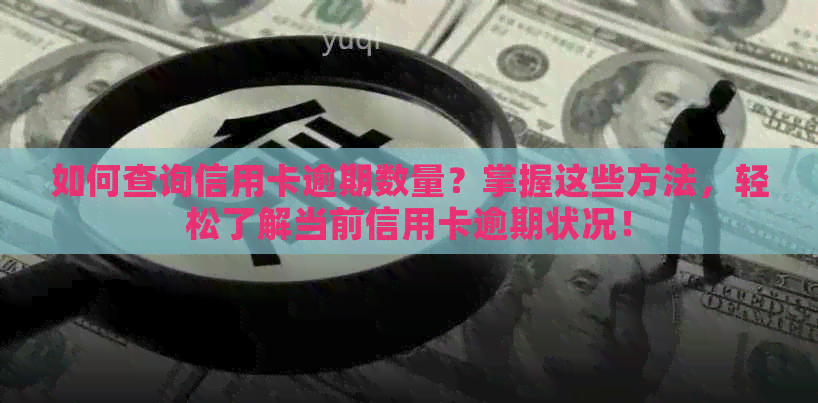 如何查询信用卡逾期数量？掌握这些方法，轻松了解当前信用卡逾期状况！