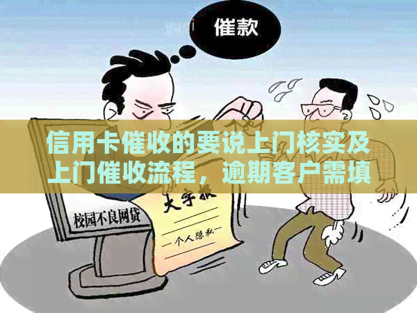 信用卡的要说上门核实及上门流程，逾期客户需填写相关信息