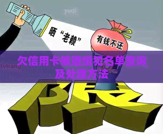 欠信用卡被通缉犯名单查询及处理方法