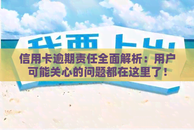 信用卡逾期责任全面解析：用户可能关心的问题都在这里了！