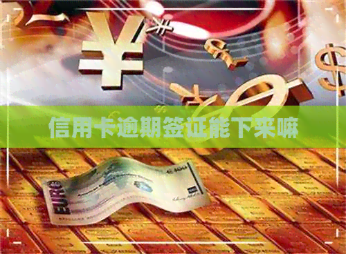 信用卡逾期签证能下来嘛
