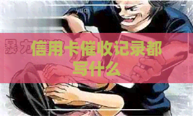 信用卡记录都写什么