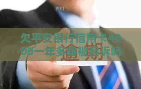 欠平安银行信用卡4000一年多会被起诉吗？怎么办？