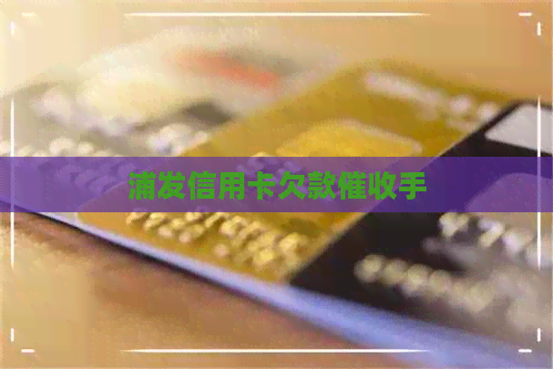 浦发信用卡欠款手