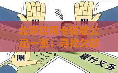 北京信用卡公司一览：寻找欠款解决方案与详细信息