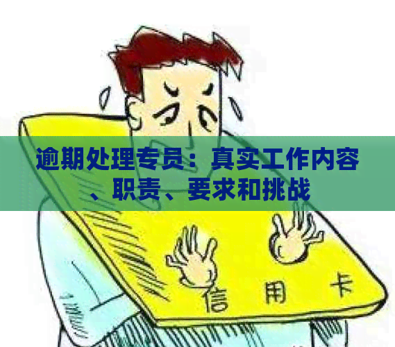 逾期处理专员：真实工作内容、职责、要求和挑战