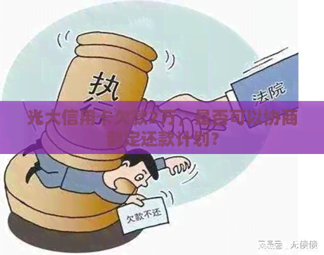 光大信用卡欠款2万，是否可以协商制定还款计划？