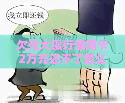 欠光大银行信用卡2万元还不了怎么办？ 可以作为标题。
