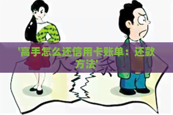 '高手怎么还信用卡账单：还款方法'
