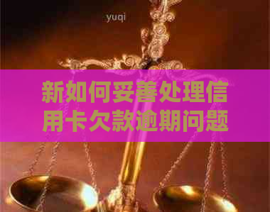 新如何妥善处理信用卡欠款逾期问题，避免短信？