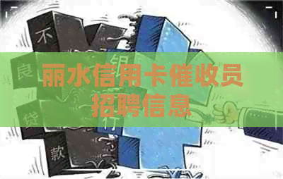 丽水信用卡员招聘信息