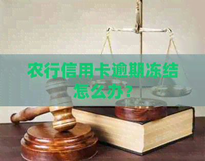 农行信用卡逾期冻结怎么办？