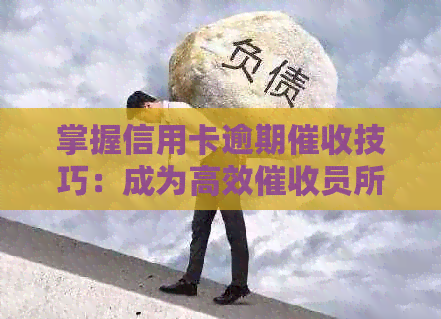 掌握信用卡逾期技巧：成为高效员所需素质和能力分析