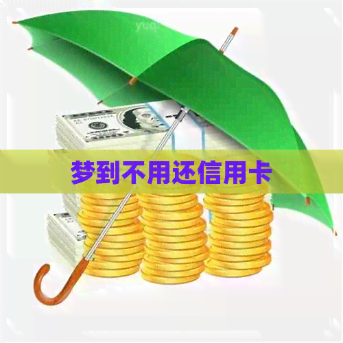 梦到不用还信用卡
