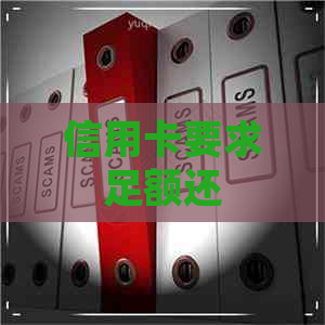 信用卡要求足额还