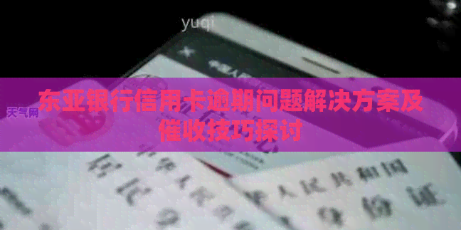 东亚银行信用卡逾期问题解决方案及技巧探讨