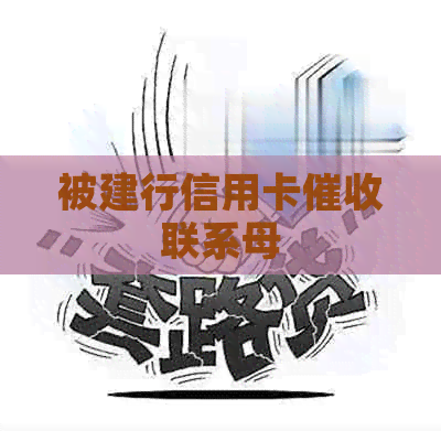 被建行信用卡联系母