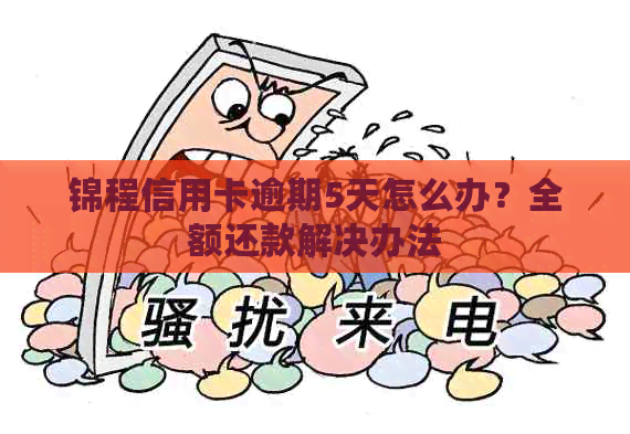 锦程信用卡逾期5天怎么办？全额还款解决办法