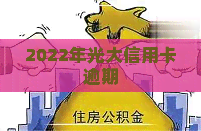 2022年光大信用卡逾期