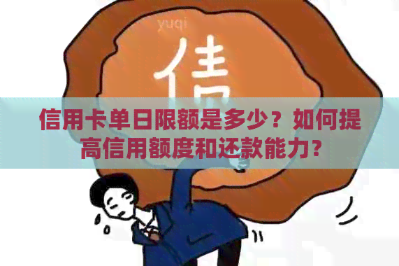信用卡单日限额是多少？如何提高信用额度和还款能力？
