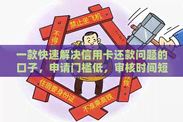 一款快速解决信用卡还款问题的口子，申请门槛低，审核时间短