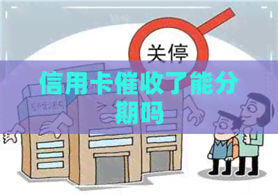 信用卡了能分期吗