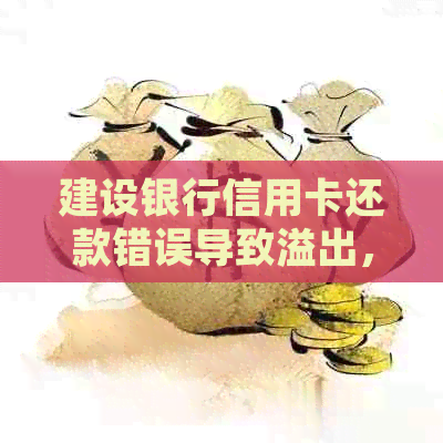 建设银行信用卡还款错误导致溢出，如何处理？