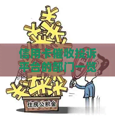 信用卡投诉平台的部门一览及相关问题解答
